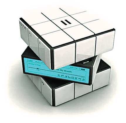 Make it tough: The MP3 Rubik Cube is a functional disaster. The acoustics are terrible too Make it tough: The MP3 Rubik Cube is a functional disaster. The acoustics are terrible too